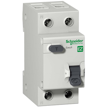 Дифференциальный автоматический выключатель Schneider Electric EASY 9 1P+N 16А 30мА C AC 4,5 кА - Электрика, НВА - Модульное оборудование - Дифференциальные автоматы - . Магазин оборудования для автономного и резервного электропитания Ekosolar.ru в Димитровграде