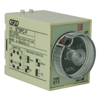 Реле времени 220V ST3PC-F (0.25-2m/20m/2h/12h) Энергия - Электрика, НВА - Реле, автоматизация и управление - Реле времени - . Магазин оборудования для автономного и резервного электропитания Ekosolar.ru в Димитровграде