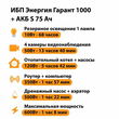ИБП Энергия Гарант 1000 + Аккумулятор S 75 Ач - 12В (600Вт - 68мин) - ИБП и АКБ - ИБП для котлов - . Магазин оборудования для автономного и резервного электропитания Ekosolar.ru в Димитровграде