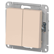 Переключатель Schneider Electric AtlasDesign 2-клавишный сх.6, 10АХ, бежевый механизм - Электрика, НВА - Выключатели и розетки - Выключатели - . Магазин оборудования для автономного и резервного электропитания Ekosolar.ru в Димитровграде