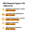 ИБП для котла Энергия Гарант 750 + Аккумулятор 33 Ач 12 В (450Вт - 40мин) - ИБП и АКБ - ИБП для котлов - . Магазин оборудования для автономного и резервного электропитания Ekosolar.ru в Димитровграде