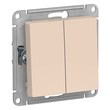 Переключатель Schneider Electric AtlasDesign 2-клавишный сх.6, 10АХ, бежевый механизм - Электрика, НВА - Выключатели и розетки - Выключатели - . Магазин оборудования для автономного и резервного электропитания Ekosolar.ru в Димитровграде