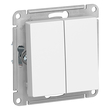 Выключатель Schneider Electric AtlasDesign 2-клавишный сх.5, 10АХ, белый, механизм - Электрика, НВА - Выключатели и розетки - Выключатели - . Магазин оборудования для автономного и резервного электропитания Ekosolar.ru в Димитровграде