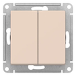 Выключатель Schneider Electric AtlasDesign 2-клавишный сх.5, 10АХ, бежевый, механизм - Электрика, НВА - Выключатели и розетки - Выключатели - . Магазин оборудования для автономного и резервного электропитания Ekosolar.ru в Димитровграде