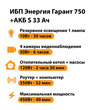ИБП Энергия Гарант 750 + Аккумулятор S 33 Ач - 12В (450Вт - 40мин) - ИБП и АКБ - ИБП для котлов - . Магазин оборудования для автономного и резервного электропитания Ekosolar.ru в Димитровграде