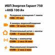 ИБП для котла Энергия Гарант 750 + Аккумулятор 100 Ач 12 В (450Вт - 122мин) - ИБП и АКБ - ИБП для котлов - . Магазин оборудования для автономного и резервного электропитания Ekosolar.ru в Димитровграде
