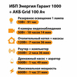 ИБП для котла Энергия Гарант 1000 + Аккумулятор Grid 100 Ah 12 v (600Вт - 91мин) - ИБП и АКБ - ИБП для котлов - . Магазин оборудования для автономного и резервного электропитания Ekosolar.ru в Димитровграде
